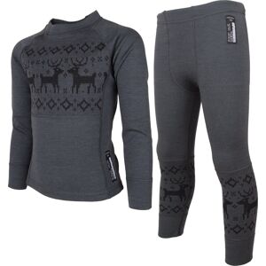 Lindberg Kids' Kåbdalis Merino Set Anthracite, 110 Lindberg Kids' Kåbdalis Merino Set Anthracite, 110
