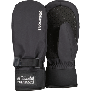 Didriksons Kids' Lovas Mitten Black, 7 Didriksons Kids' Lovas Mitten Black, 7