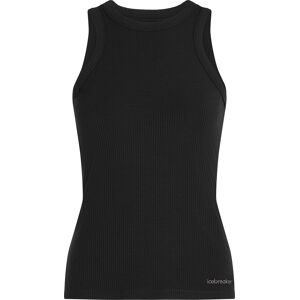 Icebreaker Women's Merino Rib Lotus Tank Black, S Icebreaker Women's Merino Rib Lotus Tank Black, S