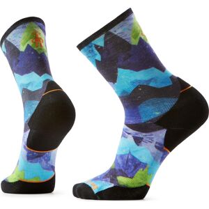 Smartwool Trail Run Summit Sector Print Crew Socks Targeted Cushion Nightfall Blue, 46-49 Smartwool Trail Run Summit Sector Print Crew Socks Targeted Cushion Nightfall Blue, 46-49