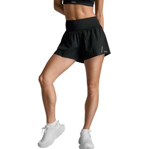 2XU Women's Aero Hi-Rise 2-In-1 3 Inch Shorts Black/silver Reflective, XS 2XU Women's Aero Hi-Rise 2-In-1 3 Inch Shorts Black/silver Reflective, XS