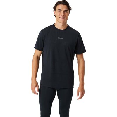 Björn Borg Men's Borg Running Perforated T-Shirt Black Beauty, XL Björn Borg Men's Borg Running Perforated T-Shirt Black Beauty, XL