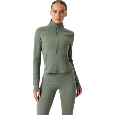 Björn Borg Women's Borg Soft Zip Midlayer Agave Green, L Björn Borg Women's Borg Soft Zip Midlayer Agave Green, L