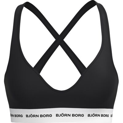 Björn Borg Women's Logo Bralette Black Beauty, XL Björn Borg Women's Logo Bralette Black Beauty, XL