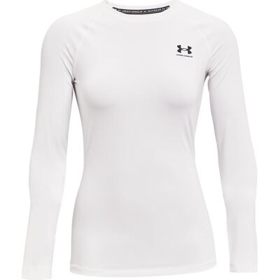 Under Armour Women's HeatGear Compression Long Sleeve White/Black, M Under Armour Women's HeatGear Compression Long Sleeve White/Black, M