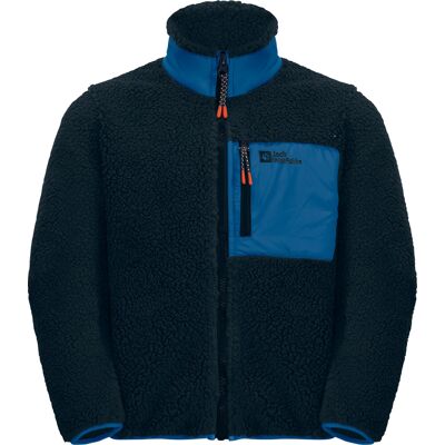 JACK WOLFSKIN ICE CURL JACKET K - Børne fleece blå JACK WOLFSKIN ICE CURL JACKET K - Børne fleece blå