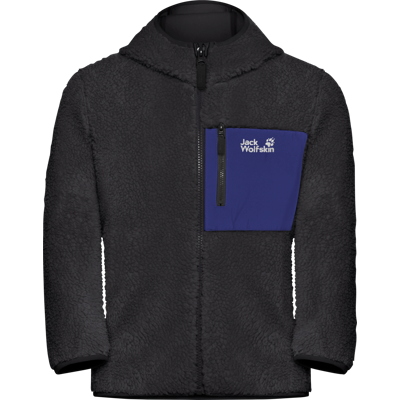 Jack Wolfskin Kids' Ice Curl Hood Jacket Phantom / Glow Ink, 140 Jack Wolfskin Kids' Ice Curl Hood Jacket Phantom / Glow Ink, 140
