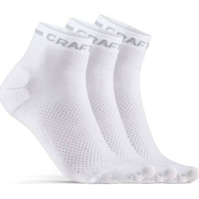 Craft Core Dry Mid Sock 3-pack White, 46/48 Craft Core Dry Mid Sock 3-pack White, 46/48