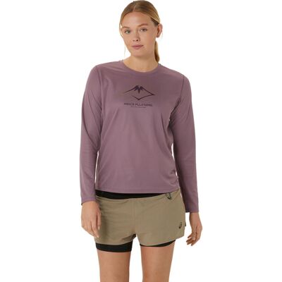 Asics Women's Fujitrail Logo LS Top Dusty Mauve, XS Asics Women's Fujitrail Logo LS Top Dusty Mauve, XS