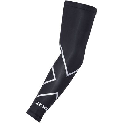 2XU Compression Arm Guard (Single) Black/Silver, M 2XU Compression Arm Guard (Single) Black/Silver, M
