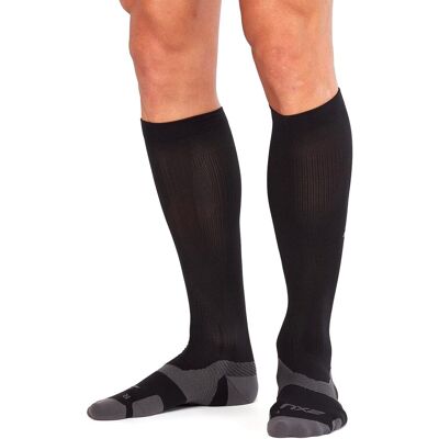 2XU VECTR Light Cushion Full Length Socks Black/Titanium, XL 2XU VECTR Light Cushion Full Length Socks Black/Titanium, XL