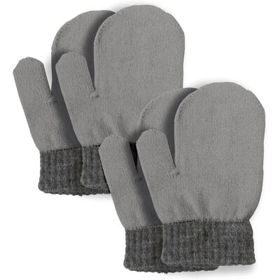 Lindberg Kids' Sundsvall Mitten 2 Pack Grey/Anth, 12CM/1-3Y Lindberg Kids' Sundsvall Mitten 2 Pack Grey/Anth, 12CM/1-3Y