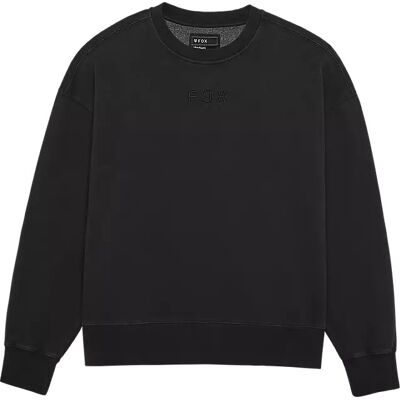 Fox Men's Wordmark Oversized Fleece Crew Black, L Fox Men's Wordmark Oversized Fleece Crew Black, L