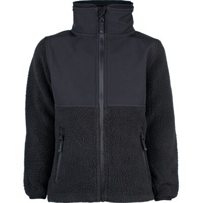 Lindberg Kids' Ramund Pile Jacket Black, 130 Lindberg Kids' Ramund Pile Jacket Black, 130