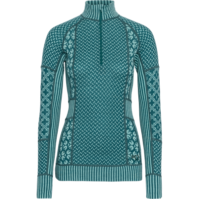 Kari Traa Women's Smekker Half Zip Peacock, XS Kari Traa Women's Smekker Half Zip Peacock, XS