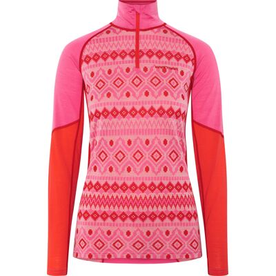Kari Traa Women's Malia Half Zip Bright Pink, XL Kari Traa Women's Malia Half Zip Bright Pink, XL