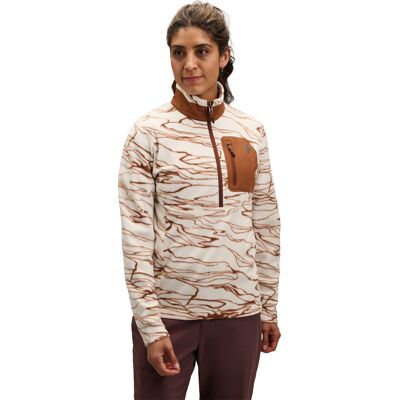 Black Diamond Women's Rift Hz Fleece Jacket Relief-chalk-clay, L Black Diamond Women's Rift Hz Fleece Jacket Relief-chalk-clay, L