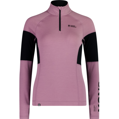 Mons Royale Women´s Olympus 1/4 Zip Long Sleeve Sierra Pink/black, L Mons Royale Women´s Olympus 1/4 Zip Long Sleeve Sierra Pink/black, L