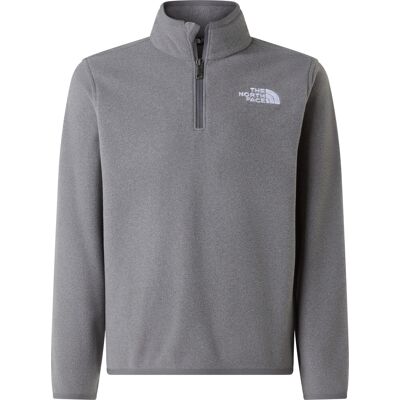 The North Face Teens' Glacier 1/4 Zip Pullover TNF Mid Grey Heather, S The North Face Teens' Glacier 1/4 Zip Pullover TNF Mid Grey Heather, S