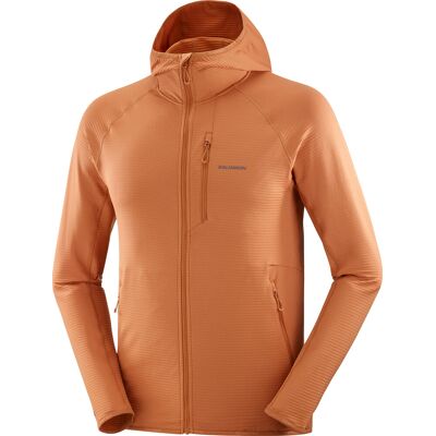 Salomon Men's Essential Lightwarm Hoodie Sierra, Sierra/, S Salomon Men's Essential Lightwarm Hoodie Sierra, Sierra/, S