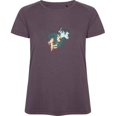 Urberg Women's Printed Tree Tee Huckleberry, S Urberg Women's Printed Tree Tee Huckleberry, S