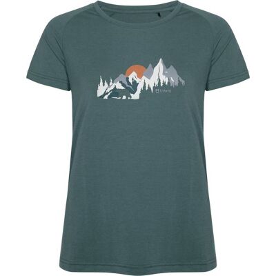 Urberg Kvinder Trykt Træ T-shirt Sølvgran M Urberg Kvinder Trykt Træ T-shirt Sølvgran M