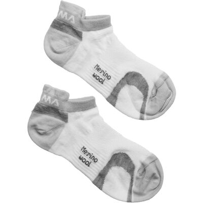 Aclima Ankle Socks 2-Pack White/Grey, 32-35 Aclima Ankle Socks 2-Pack White/Grey, 32-35