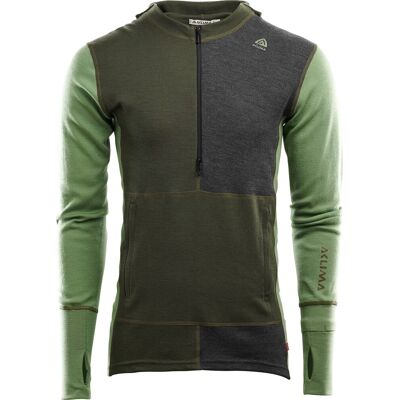 Aclima Men's WarmWool Hoodsweater with Zip Olive Night/Dill/Marengo, Olive Night / Dill / Marengo, XS Aclima Men's WarmWool Hoodsweater with Zip Olive Night/Dill/Marengo, Olive Night / Dill / Marengo, XS