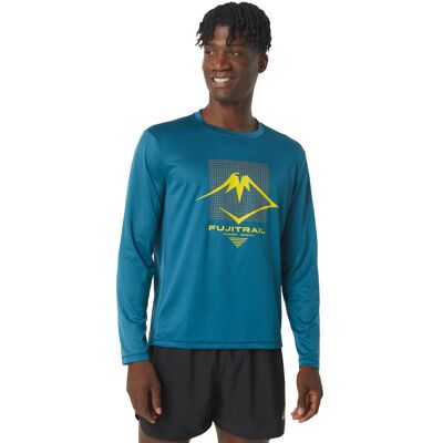 ASICS Fujitrail Logo Ls Top Teal - Trail top ASICS Fujitrail Logo Ls Top Teal - Trail top