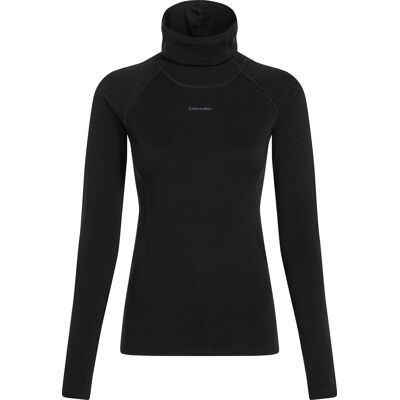 Icebreaker Women's 300 MerinoFine Polar Long Sleeve Roll Neck Black, XL Icebreaker Women's 300 MerinoFine Polar Long Sleeve Roll Neck Black, XL