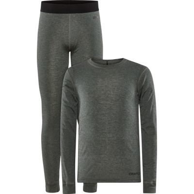 Craft Juniors' Core Wool Merino Set Juniper-Melange, 98/104 Craft Juniors' Core Wool Merino Set Juniper-Melange, 98/104