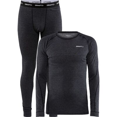 Craft Men's Core Wool Merino Set Black Melange, XXL Craft Men's Core Wool Merino Set Black Melange, XXL