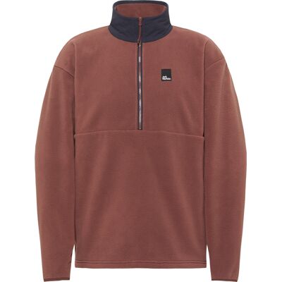 Jack Wolfskin Men's Sumetro Half Zip Dark Rust, 2XL Jack Wolfskin Men's Sumetro Half Zip Dark Rust, 2XL