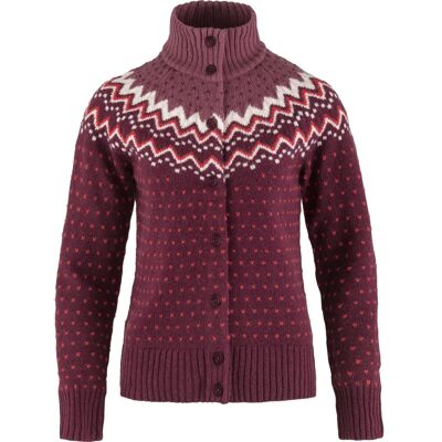 Fjällräven Women's Övik Knit Cardigan Dark Garnet, XXS Fjällräven Women's Övik Knit Cardigan Dark Garnet, XXS