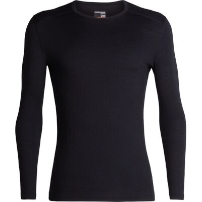 Icebreaker Men's 200 Oasis Long Sleeve Crewe Black, XL Icebreaker Men's 200 Oasis Long Sleeve Crewe Black, XL