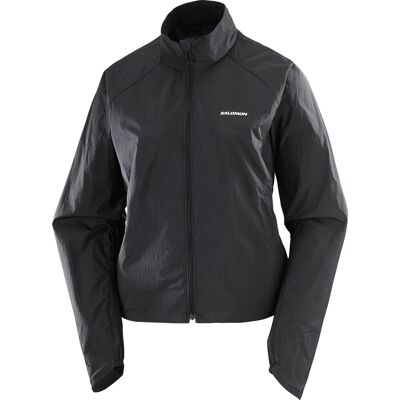 Salomon Women's SHAKEout FLY Jacket Deep Black, Deep Black/, L Salomon Women's SHAKEout FLY Jacket Deep Black, Deep Black/, L