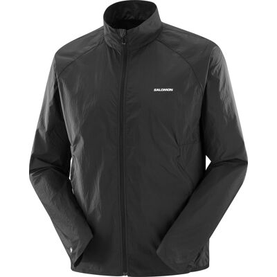 Salomon Men's Shakeout Fly Jacket Deep Black, Deep Black/, L Salomon Men's Shakeout Fly Jacket Deep Black, Deep Black/, L