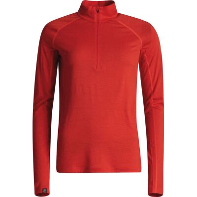 Lundhags Women's Gimmer Merino Light 1/2 Zip Lively Red, XL Lundhags Women's Gimmer Merino Light 1/2 Zip Lively Red, XL