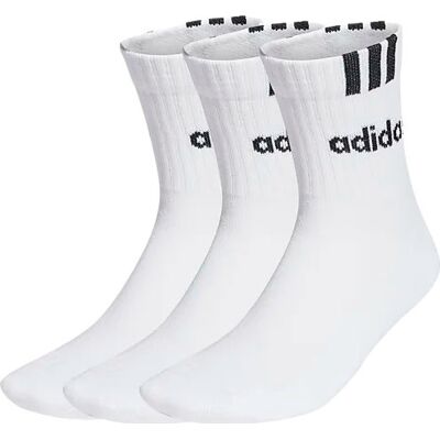 Adidas 3-Stripes Linear Half-Crew Cushioned Socks 3 Pairs White/black, XL (46-48) Adidas 3-Stripes Linear Half-Crew Cushioned Socks 3 Pairs White/black, XL (46-48)