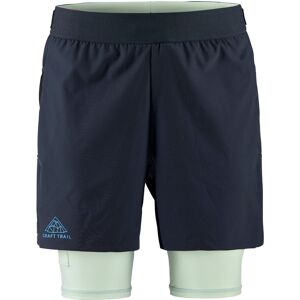 Craft Men's Pro Trail 2in1 Shorts Blaze/Plexi L, Blaze/Plexi