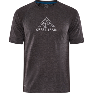 Craft Men's Adv Trail Wool Short Sleeve Tee Black-Melange L, Black-Melange