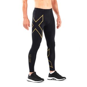 2XU Men's MCS Run Compression Tights Black/Gold Reflective XS, Black/Gold Reflective