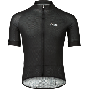 POC Men's Essential Road Logo Jersey Uranium Black/Hydrogen White L, Uranium Black/Hydrogen White