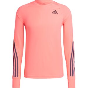 Adidas Men's Run Icon Full Reflective 3-Stripes LS Tee Acid Red XXL, Acid Red