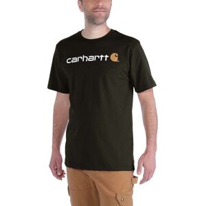 Carhartt Men's Core Logo T-Shirt Short Sleeve Peat S, Peat