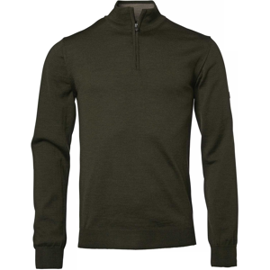 Chevalier Men's Aston Half Zip Merino Pullover Dark Green XL, Dark Green