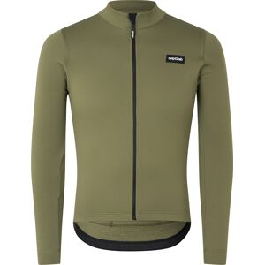 Gripgrab Men's Gravelin Merinotech Thermal Long Sleeve Jersey Olive Green XXL, Olive Green