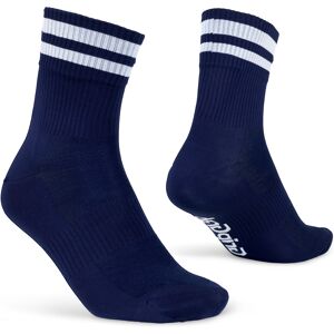 Gripgrab Original Stripes Crew Socks Navy Blue L (44-47), Navy Blue