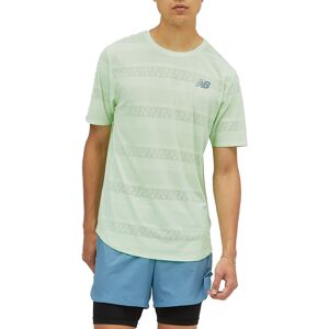 New Balance Men's Q Speed Jacquard Short Sleeve (2022) Vibrant Spring Glo S, Vibrant Spring Glo