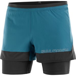 Salomon Men's Cross 2in1 Shorts Deep Dive L, Deep Dive